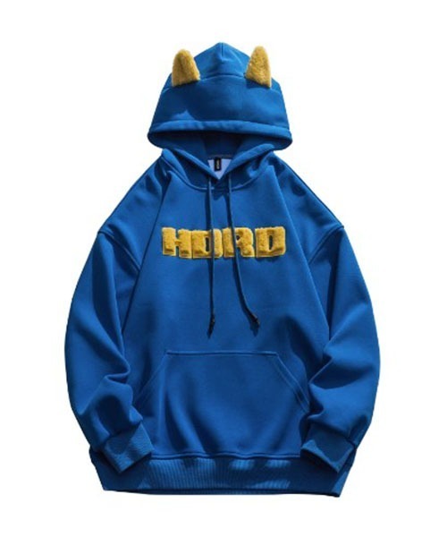 ROOPTOKYO（ループトウキョウ）の「▲EAR DESIGN HOODIE/耳付きデザインパーカー（パーカー・メンズ・ホワイト/ブラック/ブルー・XL/L/M）」の22枚目の写真