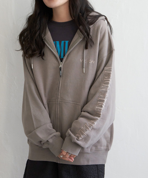 VISION STREET WEAR（ヴィジョンストリートウェア）の「VISION STREET WEAR ビジョンストリートウェア マグロゴジップパーカー（パーカー・メンズ・ブラック/オフホワイト/グレー/パープル・L/M）」の13枚目の写真