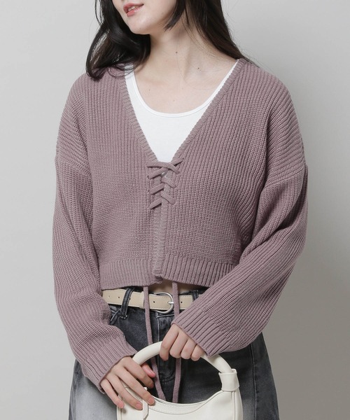 ALAND（エーランド）の「3.3 Field Trip／ノーカラーカーディガン 2982291（カーディガン/ボレロ・レディース・グレー/ブラック/パープル・FREE）」の3枚目の写真