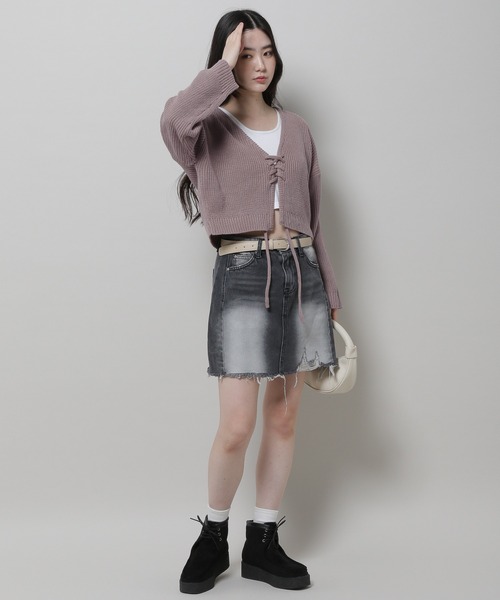 ALAND（エーランド）の「3.3 Field Trip／ノーカラーカーディガン 2982291（カーディガン/ボレロ・レディース・グレー/ブラック/パープル・FREE）」の16枚目の写真