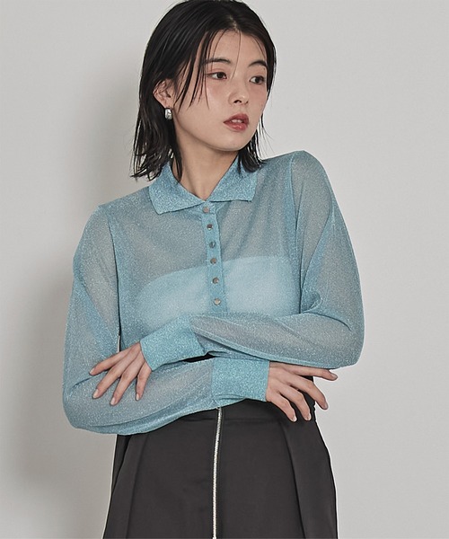 STATE OF MIND シアーラメポロニット たなべさおり流、STATE OF MINDのシアーラメポロニットでつくる