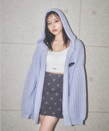 ANDGEEBEE | UNISEX ハートブローチフーディーカーデ(ニット/セーター)