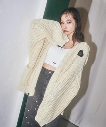 ANDGEEBEE | UNISEX ハートブローチフーディーカーデ(ニット/セーター)