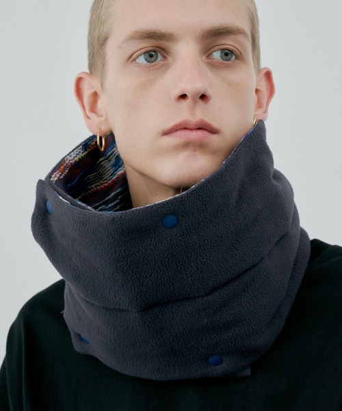 AIVER（アイバー）の「AIVER　ニット転写リバーシブルネックウォーマー（ネックウォーマー/スヌード・メンズ・ブラック/グレー/その他・FREE）」の11枚目の写真