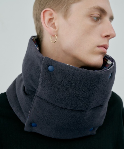 AIVER（アイバー）の「AIVER　ニット転写リバーシブルネックウォーマー（ネックウォーマー/スヌード・メンズ・ブラック/グレー/その他・FREE）」の12枚目の写真
