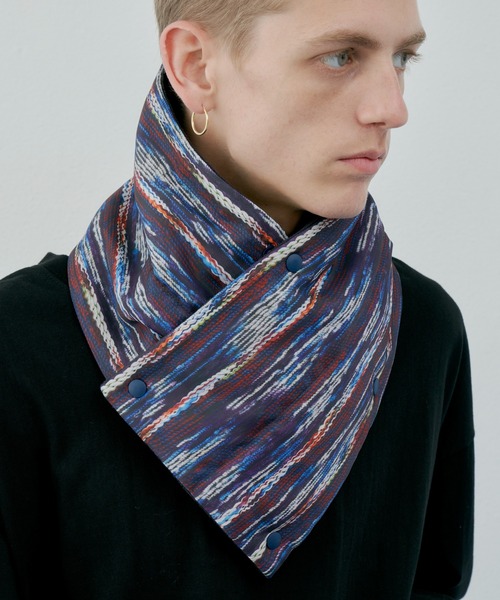 AIVER（アイバー）の「AIVER　ニット転写リバーシブルネックウォーマー（ネックウォーマー/スヌード・メンズ・ブラック/グレー/その他・FREE）」の10枚目の写真