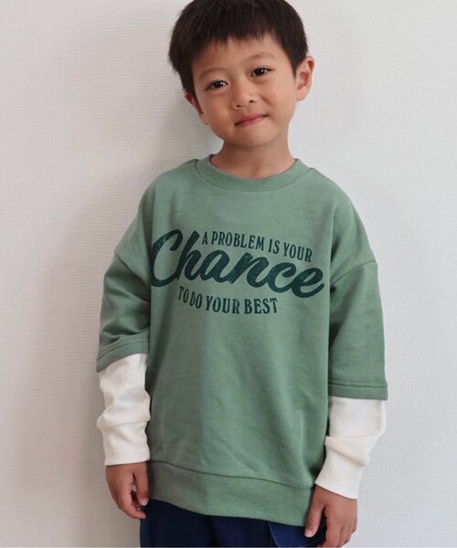 BREEZE(ブリーズ)の「【WEB限定】袖切替トレーナー(スウェット・キッズ・カーキ/ブラック/ブラウン/ネイビー・100/90/140/110/80/130/120)」の4枚目の写真