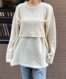 LE MORE | ビスチェ付きシャギーニット(ニット/セーター)