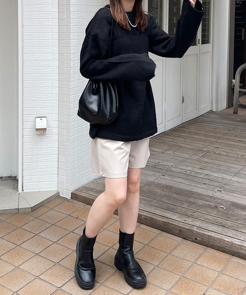 LE MORE(リモア)の「ビスチェ付きシャギーニット(ニット/セーター・レディース・アイボリー/グレー/ブラック/ブルー・FREE)」の9枚目の写真