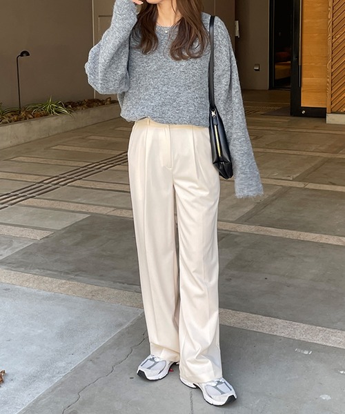 LE MORE(リモア)の「ビスチェ付きシャギーニット(ニット/セーター・レディース・アイボリー/グレー/ブラック/ブルー・FREE)」の22枚目の写真