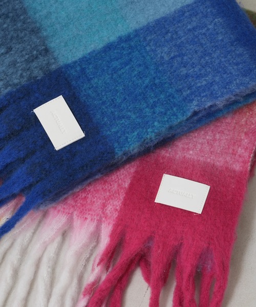 BIRTHDAY BAR（バースデイバー）の「カラーブロックストール（ストール/ショール・レディース・グリーン/ブルー・フリー）」の3枚目の写真