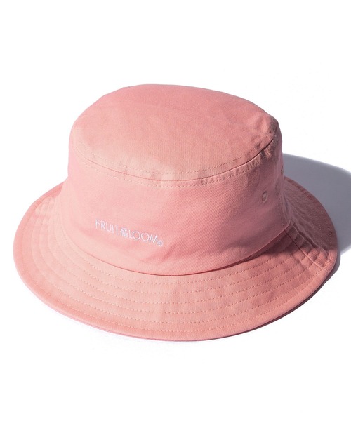 FRUIT OF THE LOOM（フルーツオブザルーム）の「【FRUIT OF THE LOOM】LOGO BUCKET HAT/バケットハット（ハット・メンズ・ピンク/オフホワイト/ブラック/サックスブルー/ベージュ・FREE）」の8枚目の写真