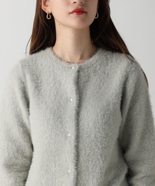 acro(アクロ)の「パール釦付きラメフェザーニットカーディガン/AC3323(カーディガン/ボレロ・レディース・ブラック/ブルー/グレー・フリ-)」の16枚目の写真