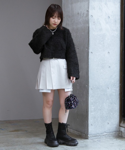 PAGEBOY（ページボーイ）の「フラッフィーシャギープルオーバー（ニット/セーター・レディース・ブラック/モカ/ターコイズブルー/グレー・FREE）」の9枚目の写真