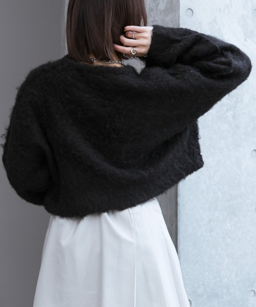 PAGEBOY（ページボーイ）の「フラッフィーシャギープルオーバー（ニット/セーター・レディース・ブラック/モカ/ターコイズブルー/グレー・FREE）」の6枚目の写真