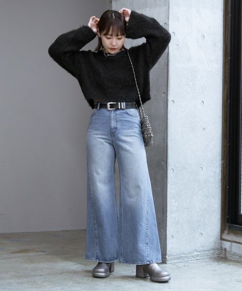 PAGEBOY（ページボーイ）の「フラッフィーシャギープルオーバー（ニット/セーター・レディース・ブラック/モカ/ターコイズブルー/グレー・FREE）」の11枚目の写真