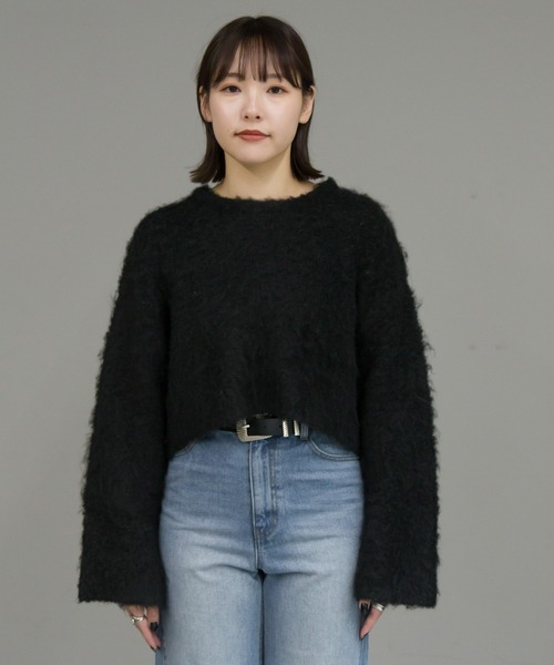 PAGEBOY（ページボーイ）の「フラッフィーシャギープルオーバー（ニット/セーター・レディース・ブラック/モカ/ターコイズブルー/グレー・FREE）」の21枚目の写真