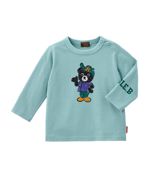 ミキハウス ダブルビー 長袖Tシャツ&オーバーオールセット ミキハウス