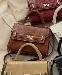 【MAISON BREEZE】クロコ風型押し フェイクレザーミニショルダー KNF049