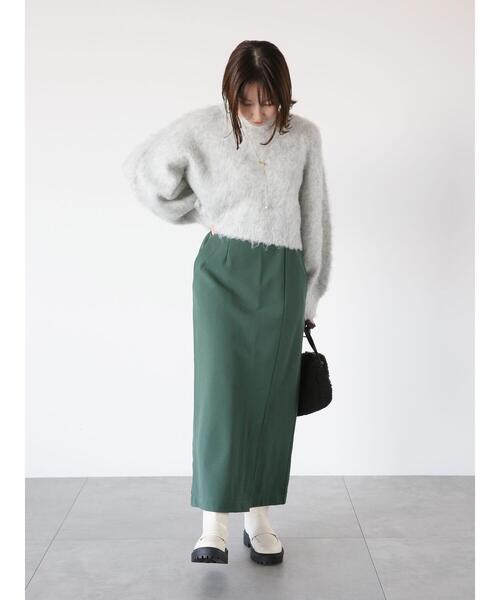 Te chichi TERRASSE(テチチテラス)の「◎起毛クロップド丈ニット(ニット/セーター・レディース・オフホワイト/ブルー/ピンク/グレー・F)」の9枚目の写真