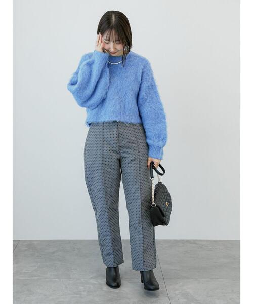 Te chichi TERRASSE(テチチテラス)の「◎起毛クロップド丈ニット(ニット/セーター・レディース・オフホワイト/ブルー/ピンク/グレー・F)」の14枚目の写真