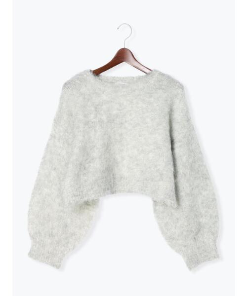 Te chichi TERRASSE(テチチテラス)の「◎起毛クロップド丈ニット(ニット/セーター・レディース・オフホワイト/ブルー/ピンク/グレー・F)」の18枚目の写真