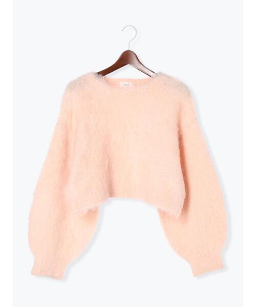 Te chichi TERRASSE(テチチテラス)の「◎起毛クロップド丈ニット(ニット/セーター・レディース・オフホワイト/ブルー/ピンク/グレー・F)」の20枚目の写真