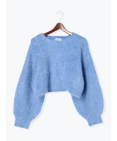 Te chichi TERRASSE(テチチテラス)の「◎起毛クロップド丈ニット(ニット/セーター・レディース・オフホワイト/ブルー/ピンク/グレー・F)」の21枚目の写真