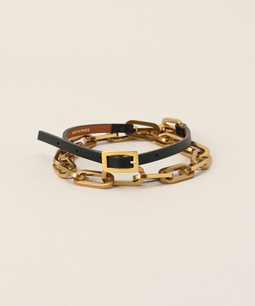 MAISON BOINET メゾンボワネ レザーゴールドチェーンミニバッグ MAISON BOINET - MAISON BOINET メゾンボワネ レザーゴールド