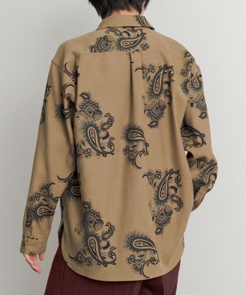 SENSE OF PLACE by URBAN RESEARCH（センスオブプレイスバイアーバンリサーチ）の「ペイズリーシャツ（シャツ/ブラウス・メンズ・ベージュ/ネイビー/ブルー・LARGE/MEDIUM）」の7枚目の写真