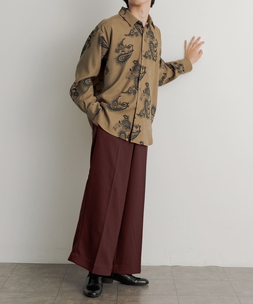 SENSE OF PLACE by URBAN RESEARCH（センスオブプレイスバイアーバンリサーチ）の「ペイズリーシャツ（シャツ/ブラウス・メンズ・ベージュ/ネイビー/ブルー・LARGE/MEDIUM）」の9枚目の写真