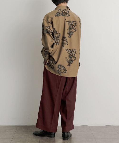 SENSE OF PLACE by URBAN RESEARCH（センスオブプレイスバイアーバンリサーチ）の「ペイズリーシャツ（シャツ/ブラウス・メンズ・ベージュ/ネイビー/ブルー・LARGE/MEDIUM）」の10枚目の写真