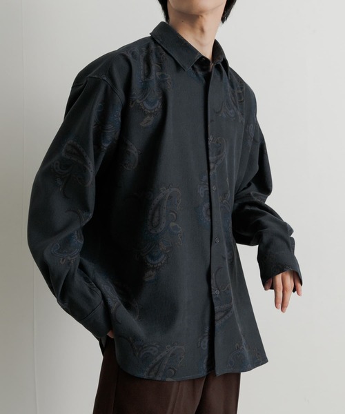 SENSE OF PLACE by URBAN RESEARCH（センスオブプレイスバイアーバンリサーチ）の「ペイズリーシャツ（シャツ/ブラウス・メンズ・ベージュ/ネイビー/ブルー・LARGE/MEDIUM）」の12枚目の写真