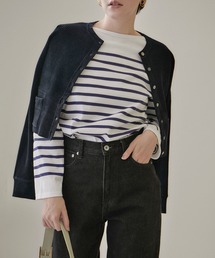 SALON adam et rope' | リブクルーネックショートカーディガン -CreamyCotton /クリーミーコットン-(カーディガン/ボレロ)