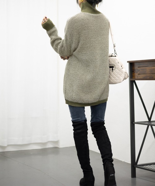 Miniministore(ミニミニストア)の「タートルネック ニットトップスレディース(ニット/セーター・レディース・カーキ/ブラック/レッド・フリー)」の14枚目の写真