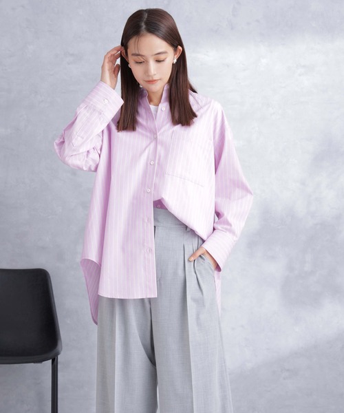 NANO universe(ナノユニバース)の「バックタックオーバーシャツ(シャツ/ブラウス・レディース・ホワイト/サックスブルー/その他1・S/M)」の18枚目の写真