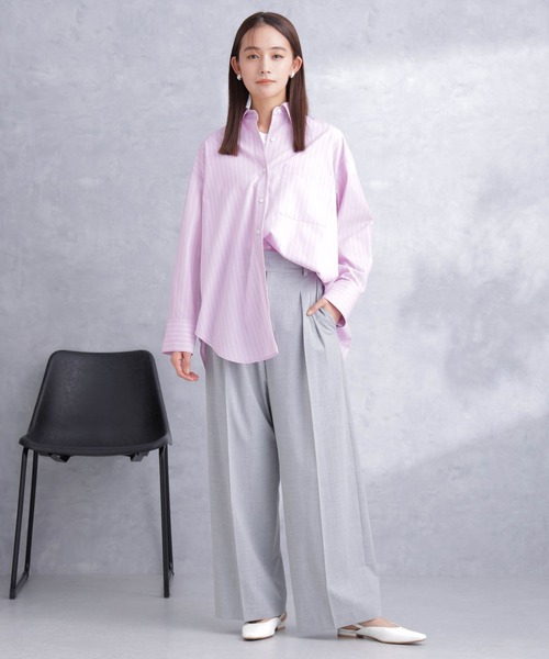 NANO universe(ナノユニバース)の「バックタックオーバーシャツ(シャツ/ブラウス・レディース・ホワイト/サックスブルー/その他1・S/M)」の21枚目の写真