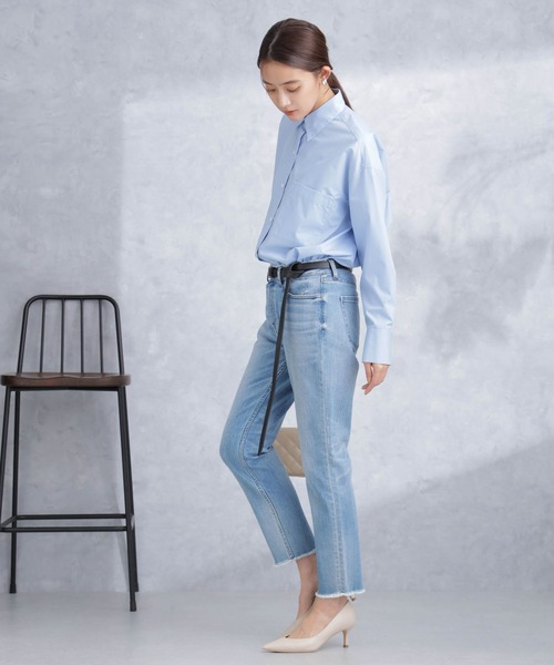 NANO universe(ナノユニバース)の「バックタックオーバーシャツ(シャツ/ブラウス・レディース・ホワイト/サックスブルー/その他1・S/M)」の7枚目の写真