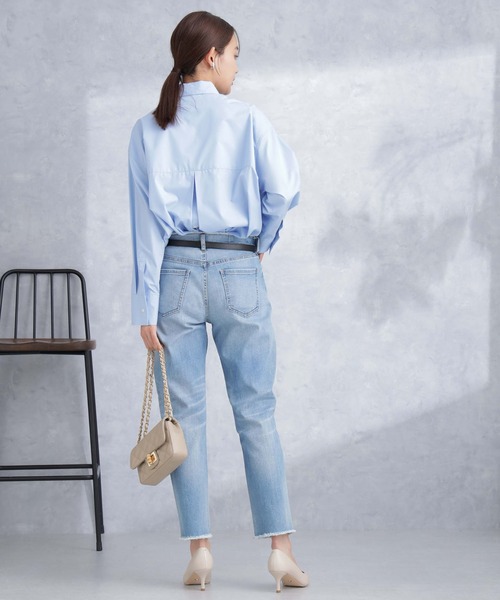 NANO universe(ナノユニバース)の「バックタックオーバーシャツ(シャツ/ブラウス・レディース・ホワイト/サックスブルー/その他1・S/M)」の8枚目の写真