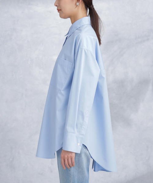 NANO universe(ナノユニバース)の「バックタックオーバーシャツ(シャツ/ブラウス・レディース・ホワイト/サックスブルー/その他1・S/M)」の11枚目の写真