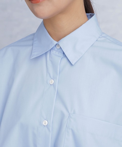 NANO universe(ナノユニバース)の「バックタックオーバーシャツ(シャツ/ブラウス・レディース・ホワイト/サックスブルー/その他1・S/M)」の14枚目の写真