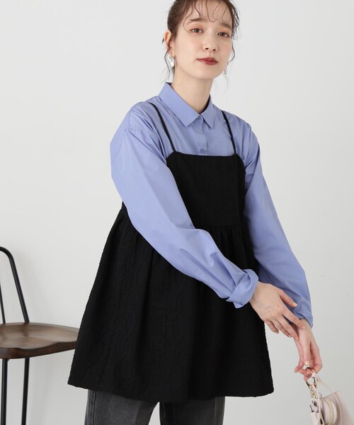 N.(N. Natural Beauty Basic)(エヌエヌナチュラルビューティーベーシック)の「◆ふくれジャガードビスチェ(ベスト・レディース・ブラック/ホワイト・MEDIUM)」の13枚目の写真