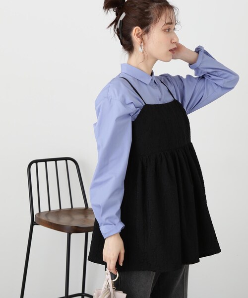 N.(N. Natural Beauty Basic)(エヌエヌナチュラルビューティーベーシック)の「◆ふくれジャガードビスチェ(ベスト・レディース・ブラック/ホワイト・MEDIUM)」の14枚目の写真