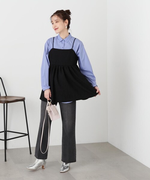 N.(N. Natural Beauty Basic)(エヌエヌナチュラルビューティーベーシック)の「◆ふくれジャガードビスチェ(ベスト・レディース・ブラック/ホワイト・MEDIUM)」の16枚目の写真