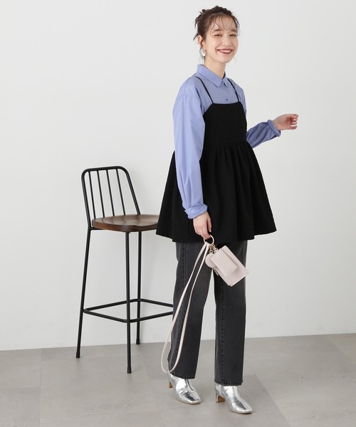 N.(N. Natural Beauty Basic)(エヌエヌナチュラルビューティーベーシック)の「◆ふくれジャガードビスチェ(ベスト・レディース・ブラック/ホワイト・MEDIUM)」の9枚目の写真