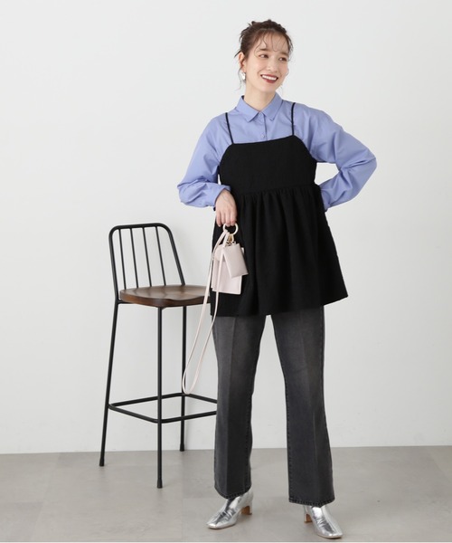 N.(N. Natural Beauty Basic)(エヌエヌナチュラルビューティーベーシック)の「◆ふくれジャガードビスチェ(ベスト・レディース・ブラック/ホワイト・MEDIUM)」の10枚目の写真
