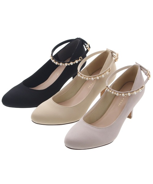 JELLY BEANS(ジェリービーンズ)の「3WAYストラップヒールパンプス(215-30117)JELLY BEANS(ジェリービーンズ)(パンプス・レディース・ブラック系1/ベージュ/グレー系1・22.5/24/23.5/23/24.5)」の4枚目の写真