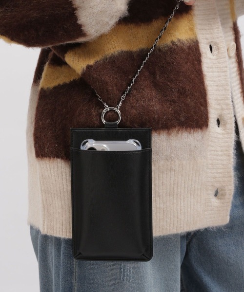 LAKOLE（ラコレ）の「フェイクレザースマホポーチ / 994762（ベルト・レディース・ブラック/オフホワイト/ライトグリーン/その他1・FREE）」の3枚目の写真