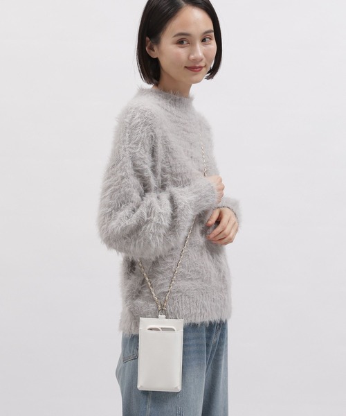 LAKOLE（ラコレ）の「フェイクレザースマホポーチ / 994762（ベルト・レディース・ブラック/オフホワイト/ライトグリーン/その他1・FREE）」の5枚目の写真