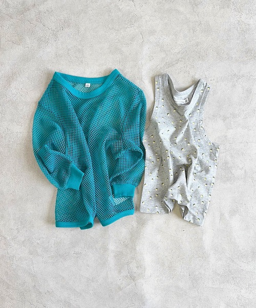 CALMIA（カルミア）の「レイヤードメッシュトップス（100～150cm）（Tシャツ/カットソー・キッズ・ブラック/ブルー/オフホワイト・100/110/120/130/140/150）」の3枚目の写真